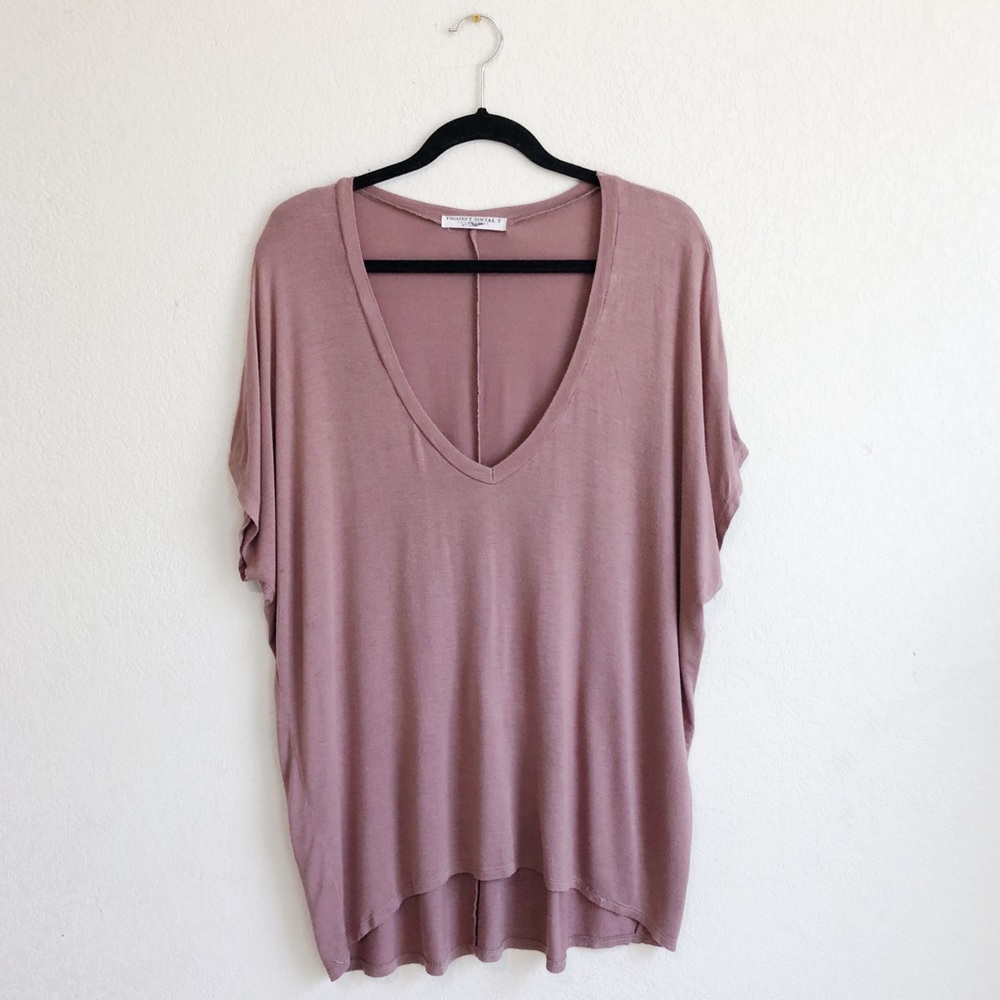 ⚡️SALE⚡️Project Social T Flowy Hi Low V Neck Tee